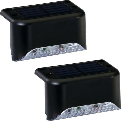 Portfolio 2-Pack Solar Deck Rail Lights, 2.4 Lumens, Warm White, Black - Image 3