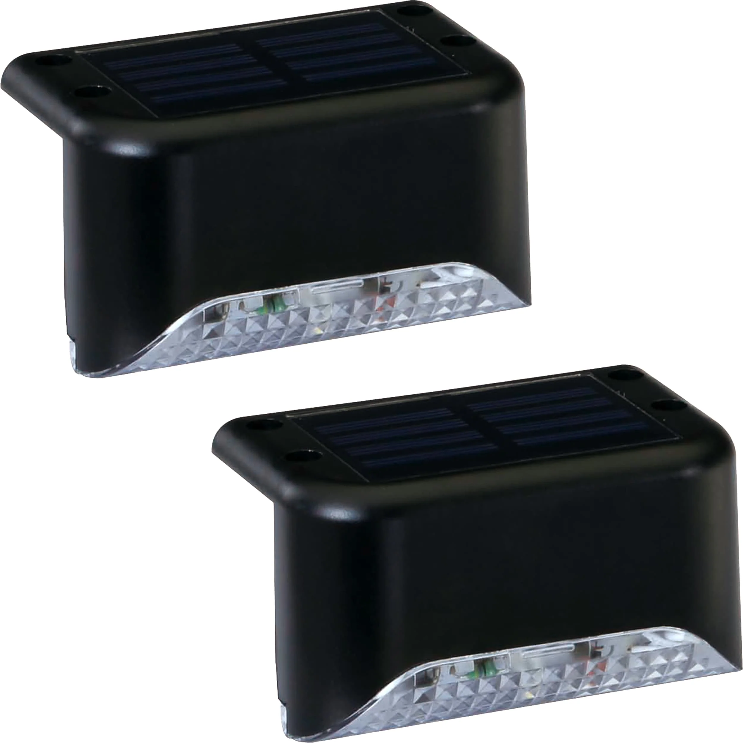 Portfolio 2-Pack Solar Deck Rail Lights, 2.4 Lumens, Warm White, Black - Image 4
