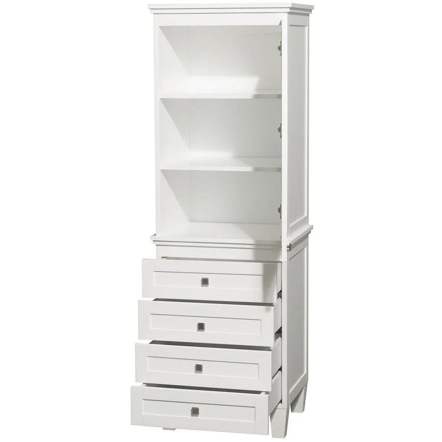 Wyndham Collection Acclaim 24-in W x 72.25-in H x 20-in D Espresso Oak Freestanding Linen Cabinet - Image 3