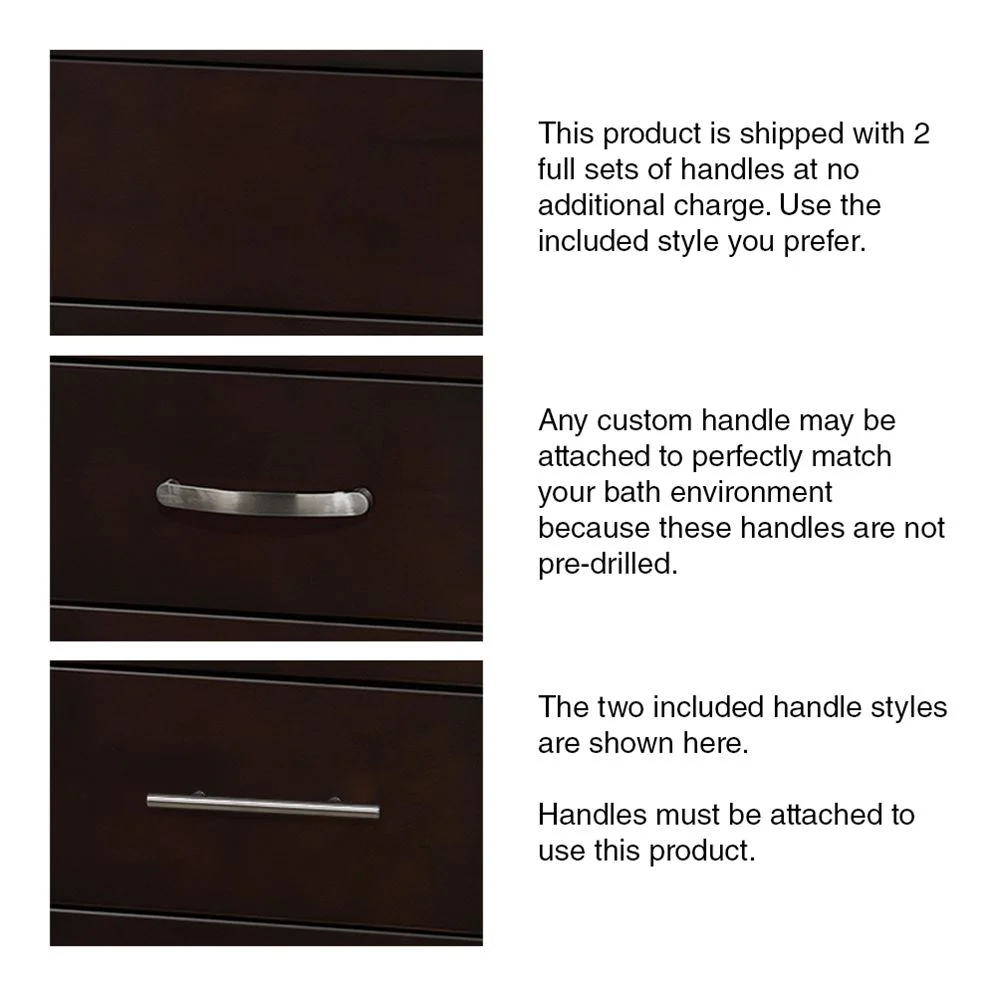 Wyndham Collection Shaina 24-in W x 71-in H x 17-in D Espresso Oak Freestanding Linen Cabinet - Image 4
