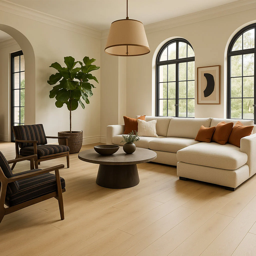 A&A Surfaces Fenwick Oak Waterproof Hybrid Flooring - 7.7 in x 48 in - Image 3
