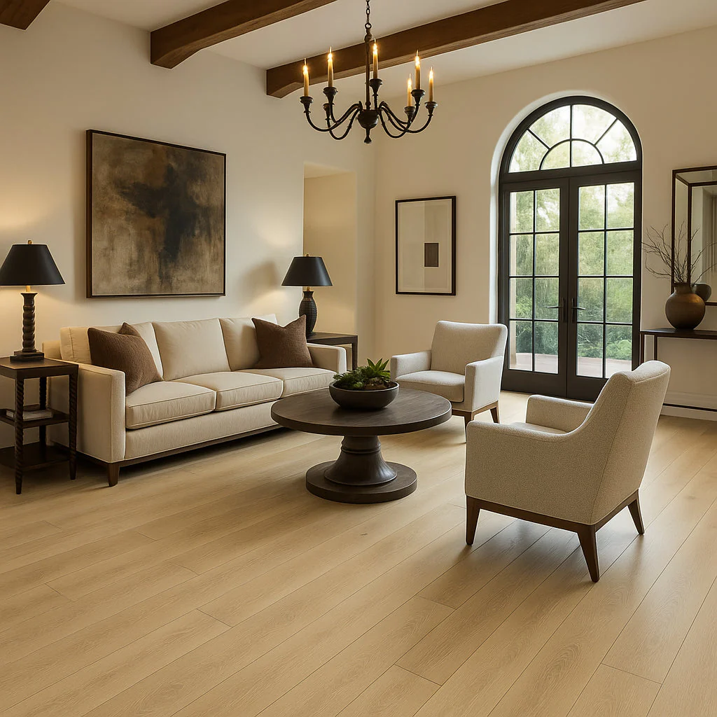 A&A Surfaces Medina Oak Waterproof Hybrid Flooring - 7.7 in x 48 in - Image 3