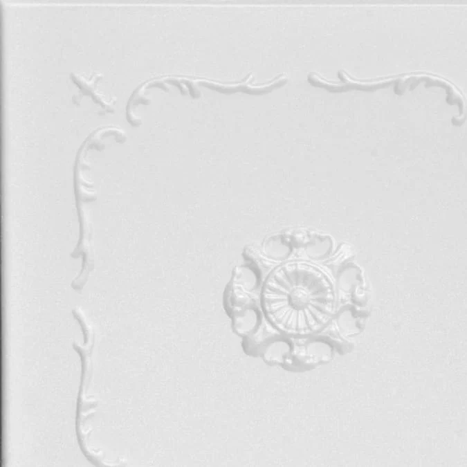A La Maison Ceilings 1.67-ft x 1.67-ft Bourbon Street Plain White Polystyrene Surface-mount Ceiling Tile (8-Pack, 21.6-sq ft / Case) - Image 2