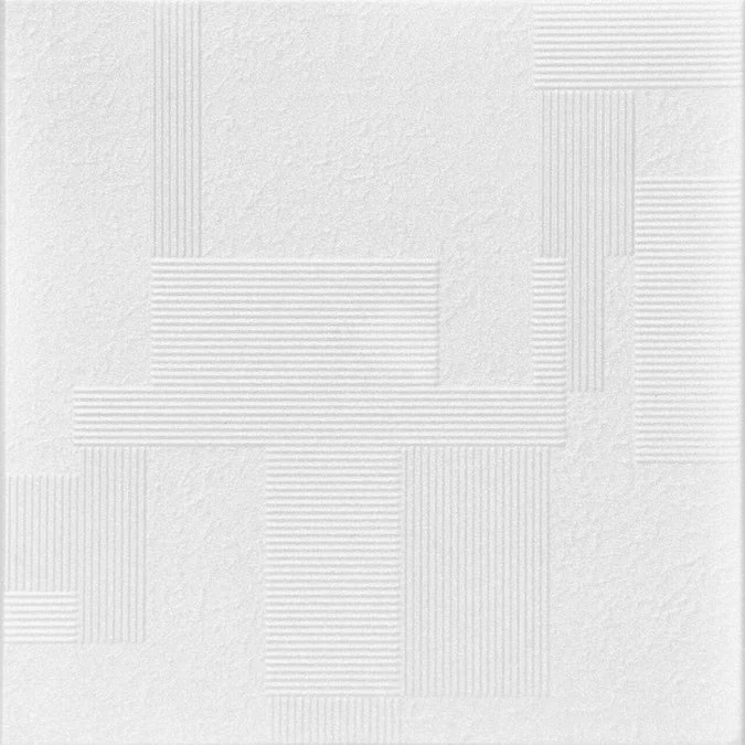 A La Maison Ceilings 1.67-ft x 1.67-ft Vectors Plain White Polystyrene Surface-mount Ceiling Tile (8-Pack, 21.6-sq ft / Case)