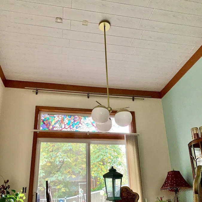 A La Maison Ceilings 3.25-ft x 0.5-ft Country White Polystyrene Surface-mount Ceiling Plank (12-Pack, 19.5-sq ft / Case) - Image 6