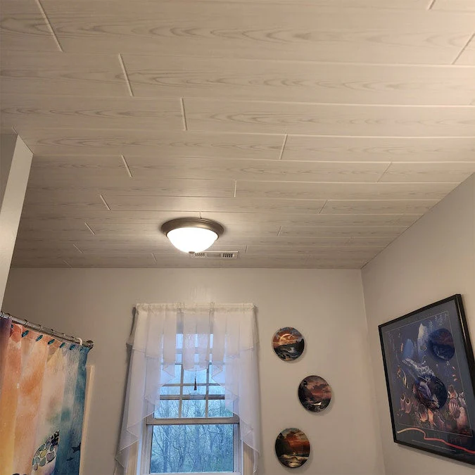 A La Maison Ceilings 3.25-ft x 0.5-ft Country White Polystyrene Surface-mount Ceiling Plank (12-Pack, 19.5-sq ft / Case) - Image 8