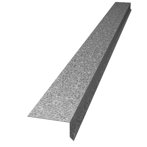 Able Sheet Metal 1" x 1.5" Grip Edge (2-Way Drip Edge) 28 Gauge Black, 10 ft