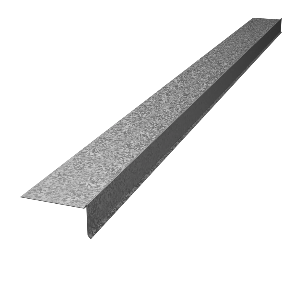 Able Sheet Metal 2 in. x 1/2 in. x 2 in. Galvanized Gravel Stop Flashing, 10 ft. - Image 2