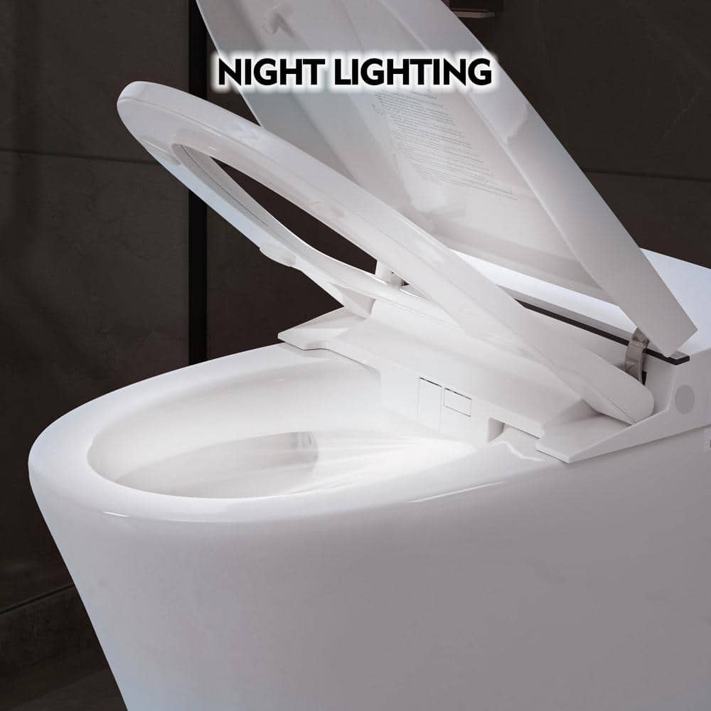 Abruzzo Elongated Smart Bidet Toilet with Sensor Flush & Night Light - Image 5