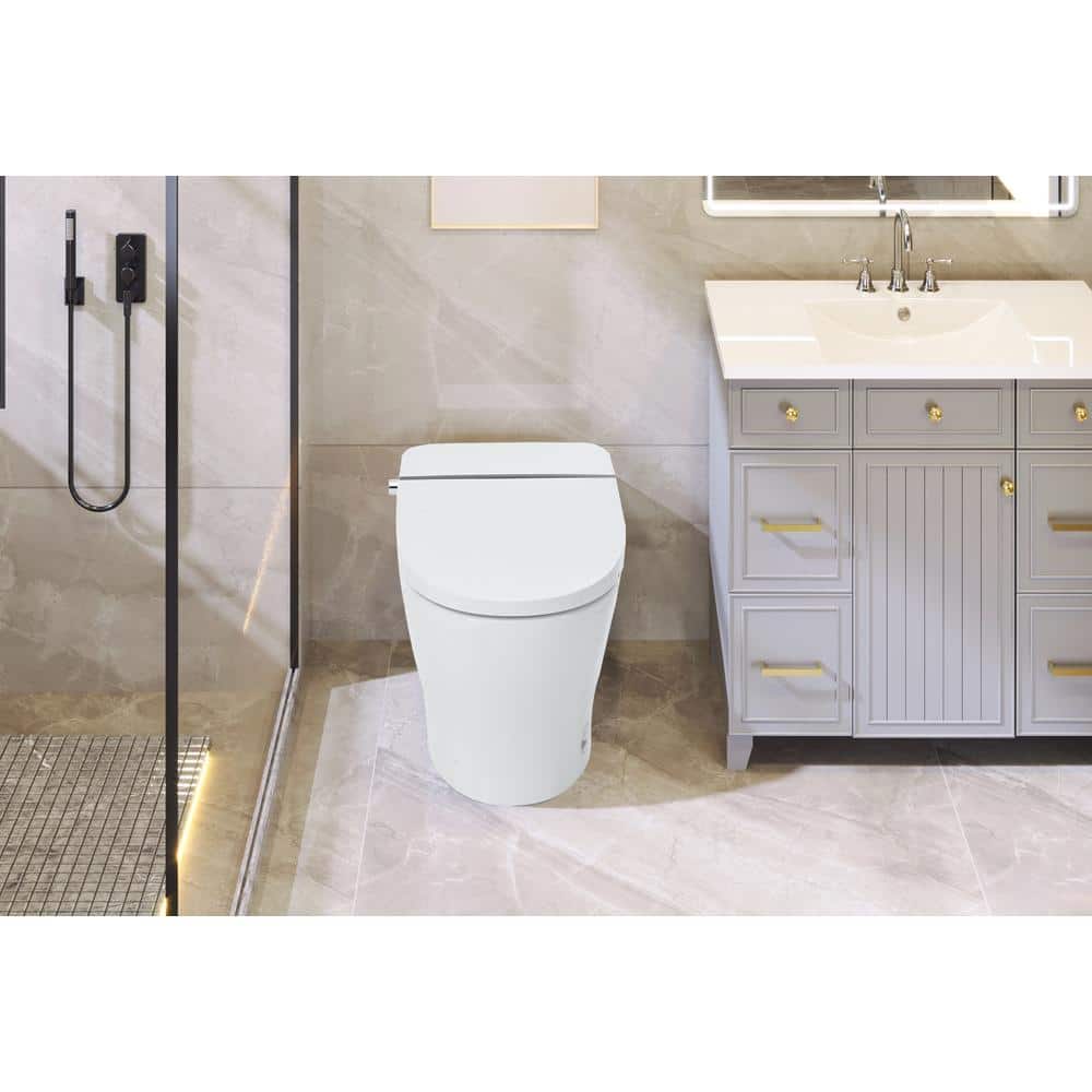 Abruzzo Elongated Smart Bidet Toilet with Sensor Flush & Night Light - Image 9