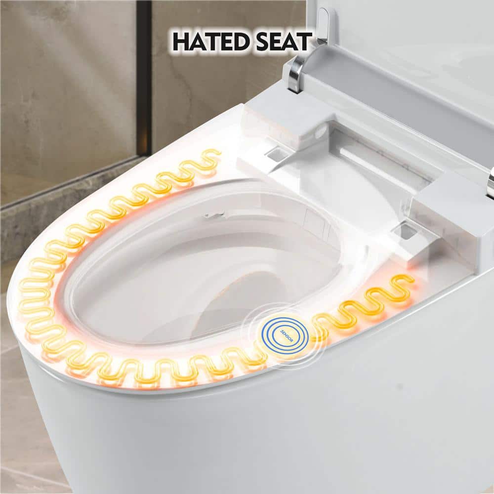 Abruzzo Tankless Elongated Smart Toilet Bidet with Auto Flush and Heated Seat - Image 6