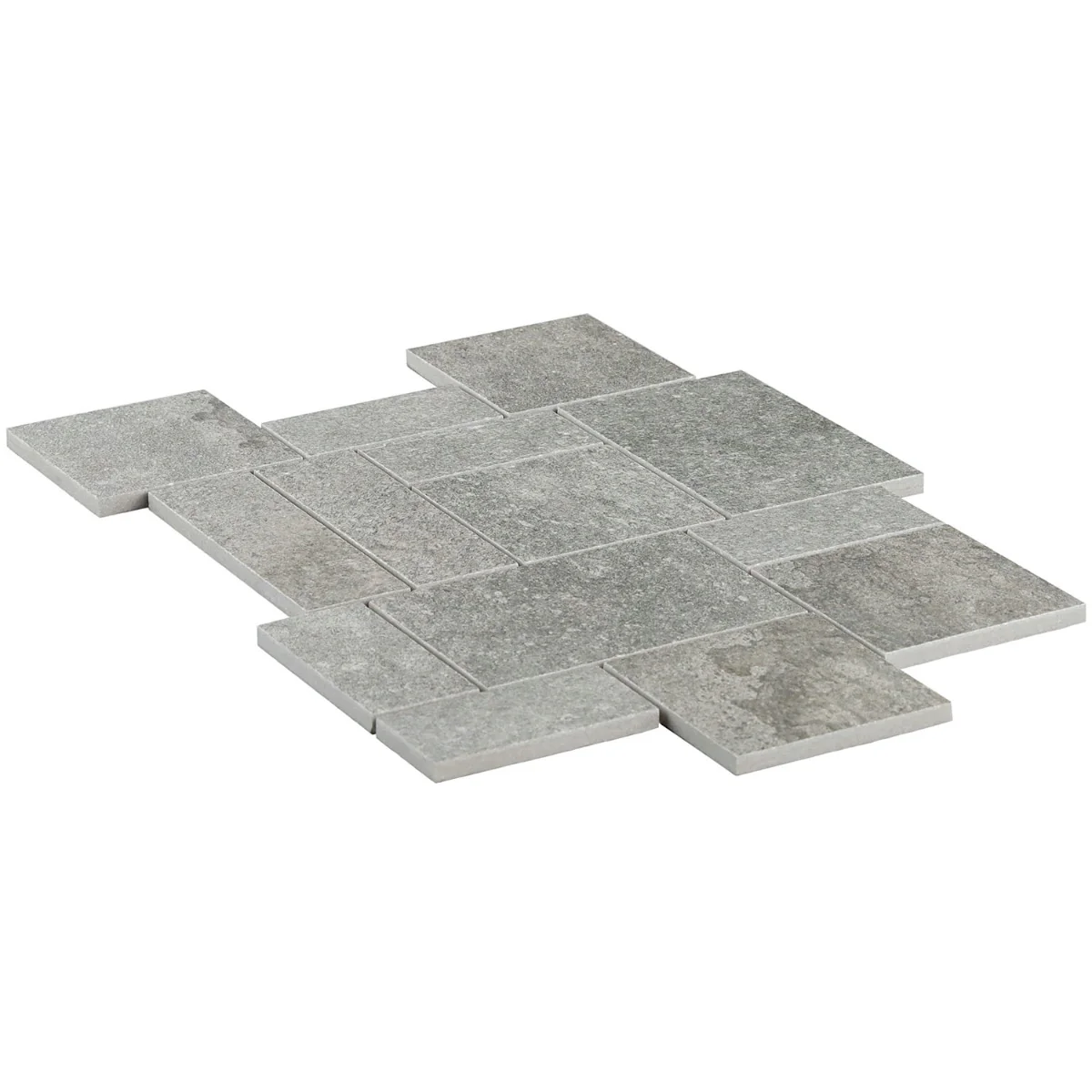 Acadia French Pattern Gray Porcelain Mosaic Tile - Lux Tile - Image 8