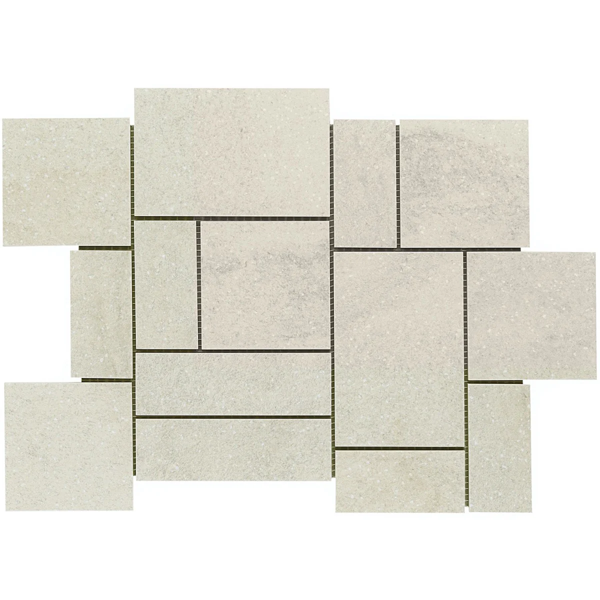Acadia French Pattern Linen White Matte Porcelain Mosaic Tile - Tilebar - Image 5