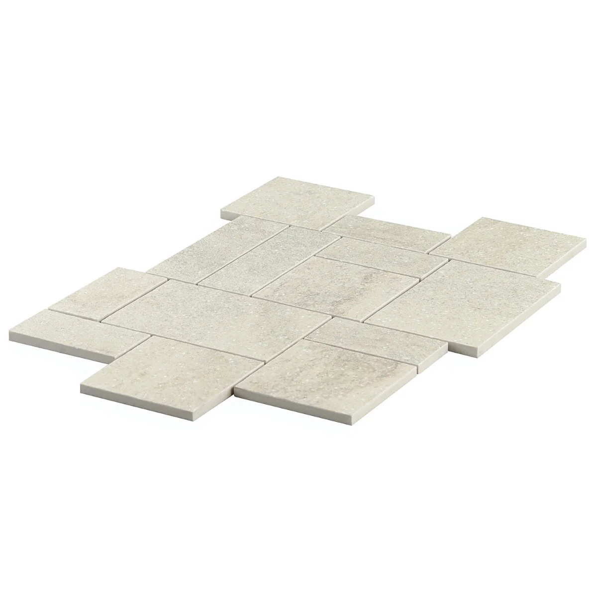 Acadia French Pattern Linen White Matte Porcelain Mosaic Tile - Tilebar - Image 8