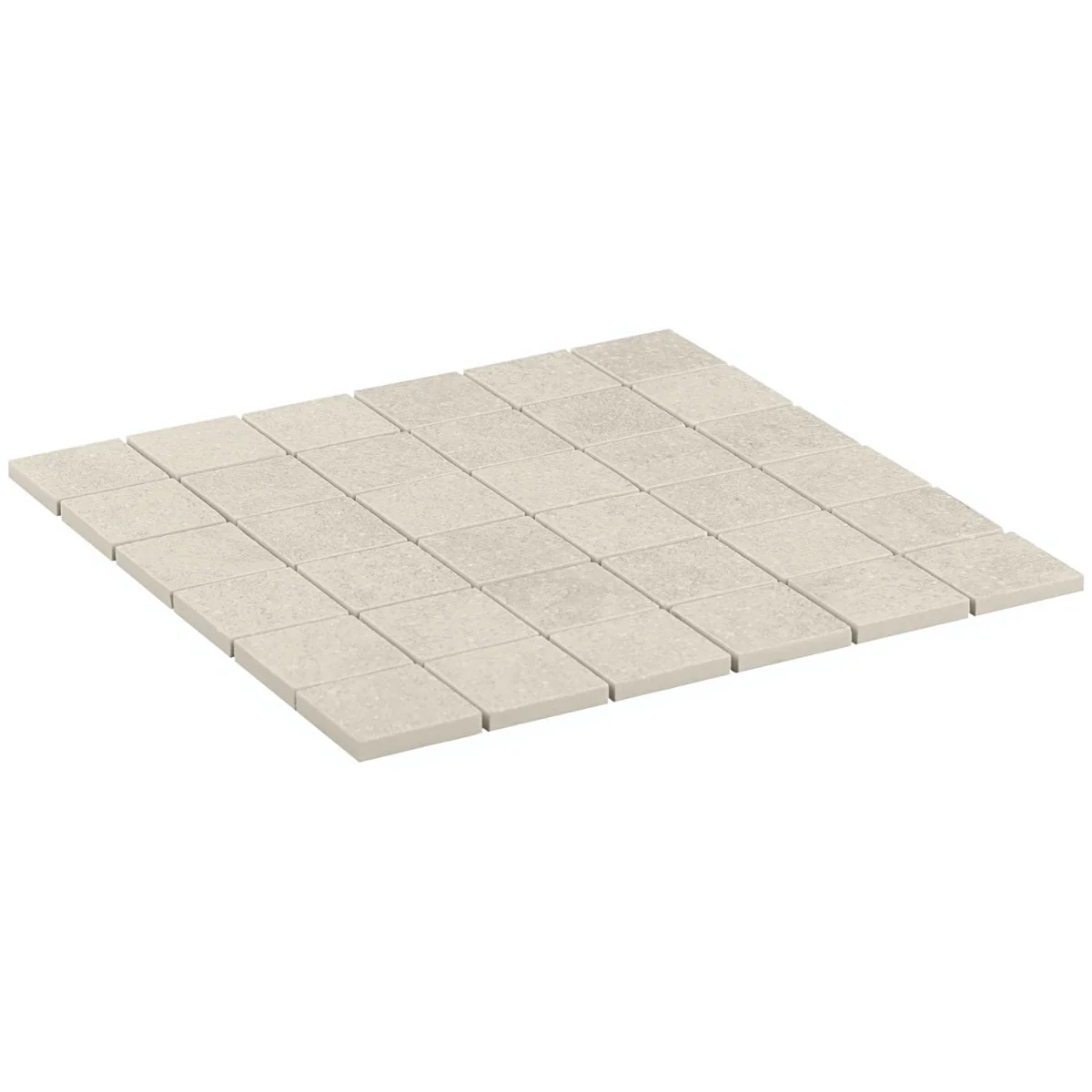 Acadia Linen White 2x2 Matte Porcelain Mosaic Tile - Durable Limestone Look - Image 8