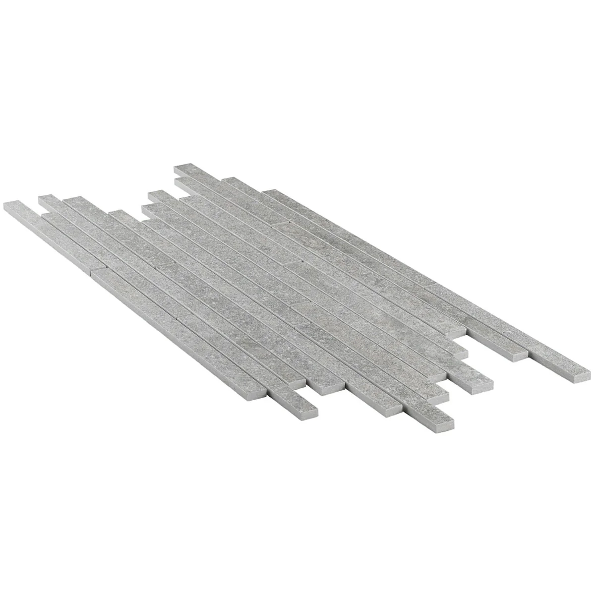 Acadia Thin Strip Slate Gray Matte Porcelain Mosaic Tile - Lux Tile - Image 9
