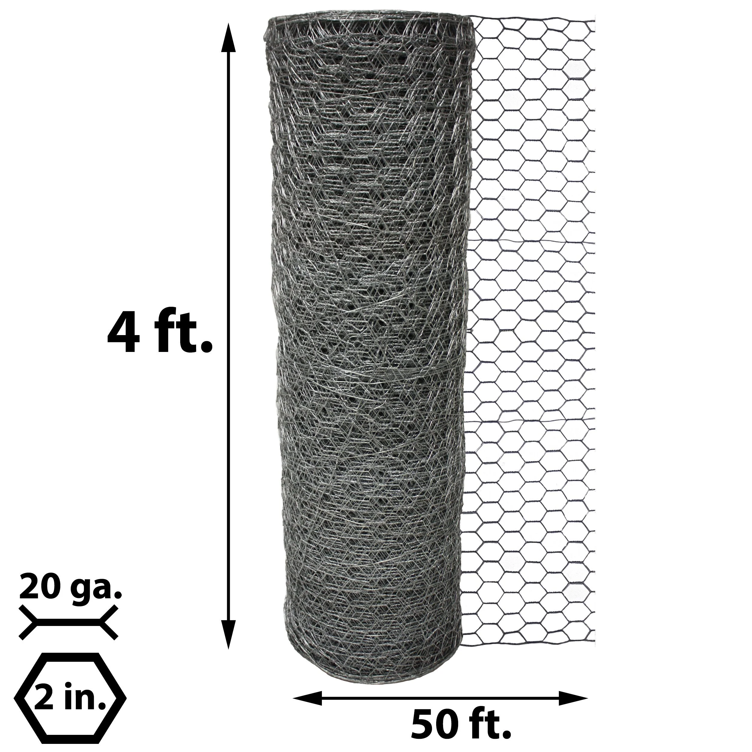 Acorn International Galvanized Poultry Netting 50ft x 4ft - 20-Gauge Steel - Image 5