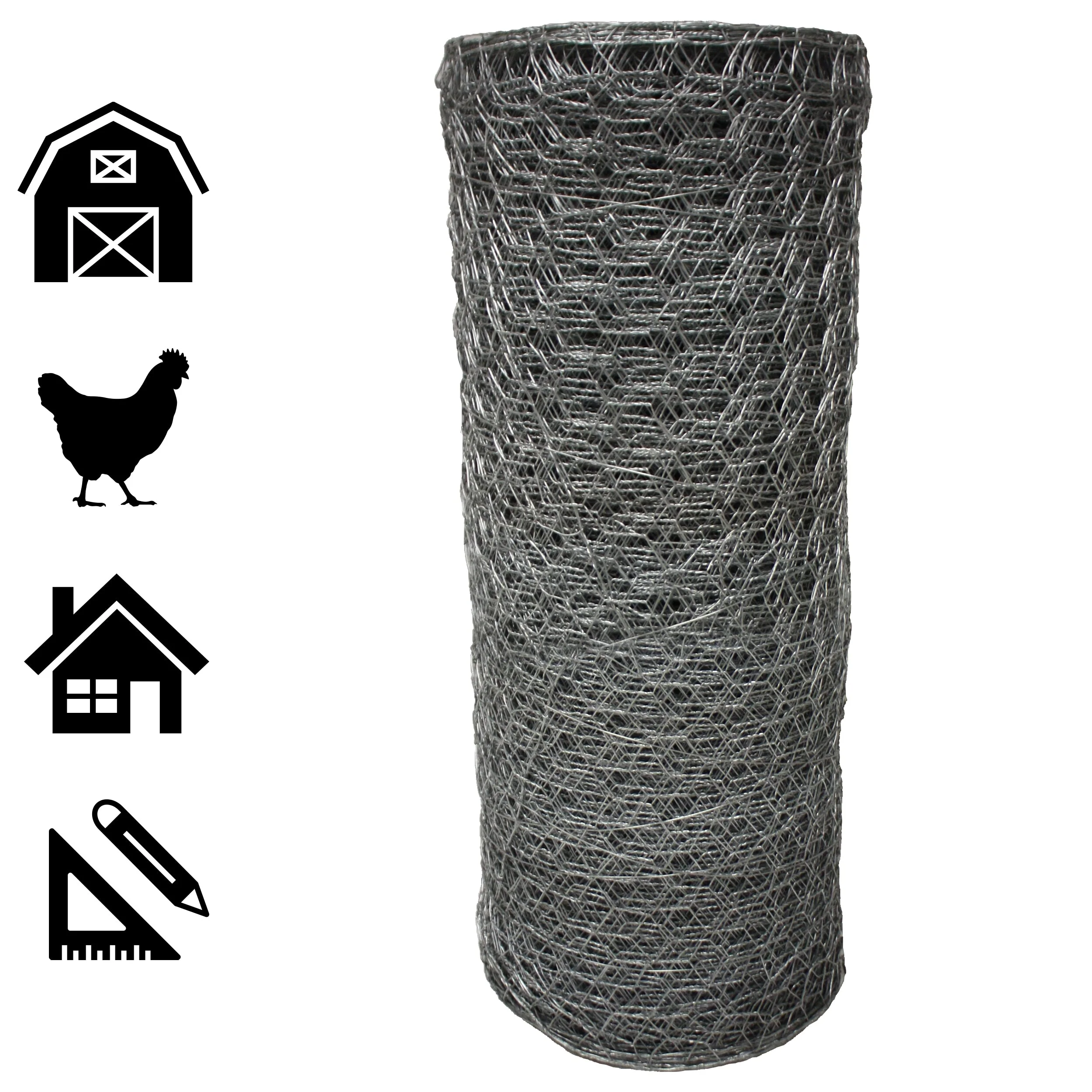 Acorn International Galvanized Steel Chicken Wire Fencing - 150ft x 3ft - Image 6