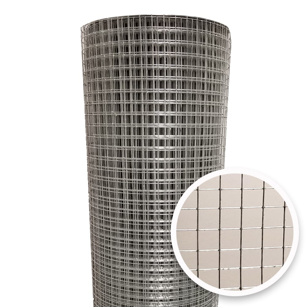 Acorn International Silver Galvanized Steel Hardware Cloth - 100ft x 2ft, 23 Gauge, 1/4-in Mesh - Image 3