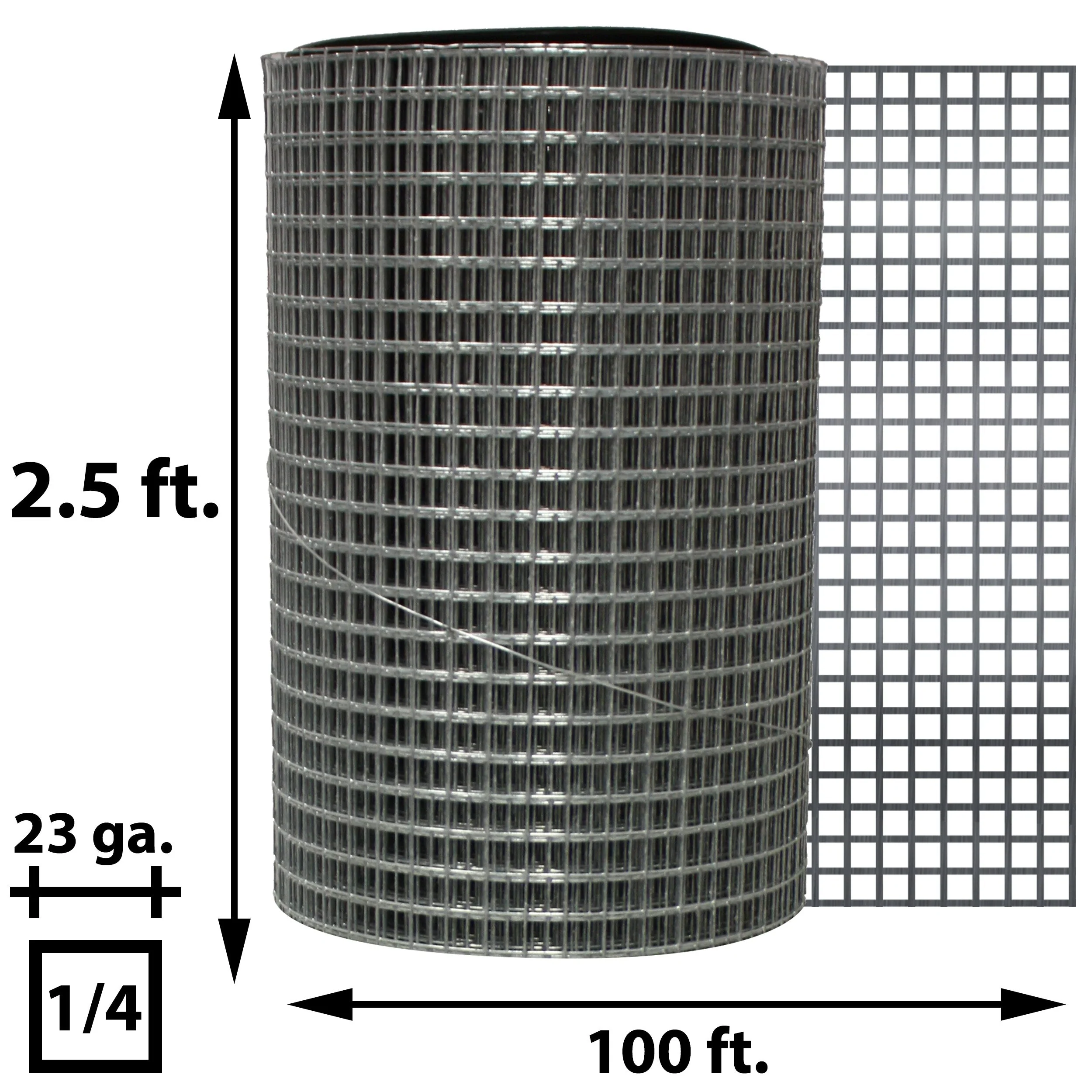 Acorn International Silver Galvanized Steel Hardware Cloth - 100ft x 2ft, 23 Gauge, 1/4-in Mesh - Image 5
