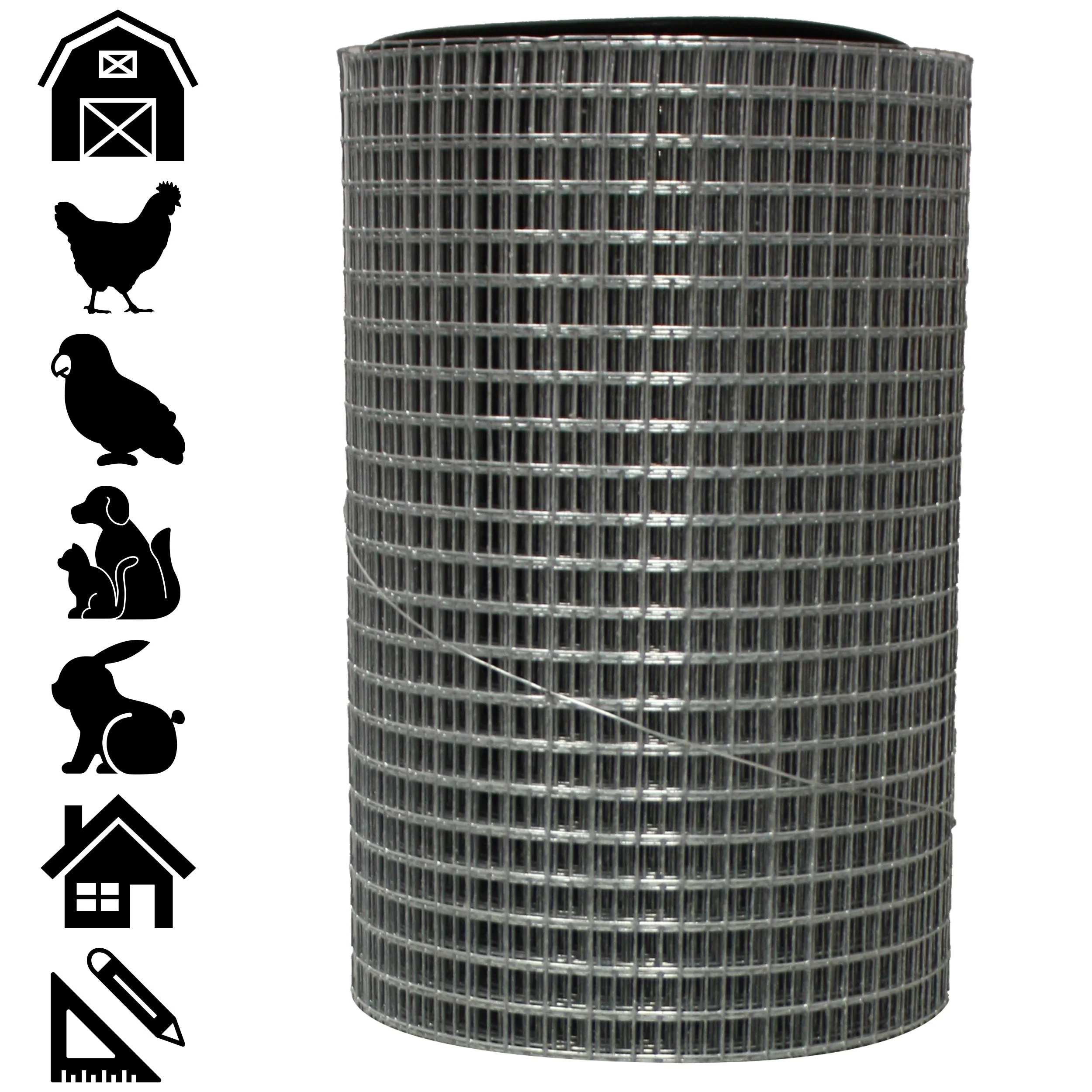 Acorn International Silver Galvanized Steel Hardware Cloth - 100ft x 2ft, 23 Gauge, 1/4-in Mesh - Image 6
