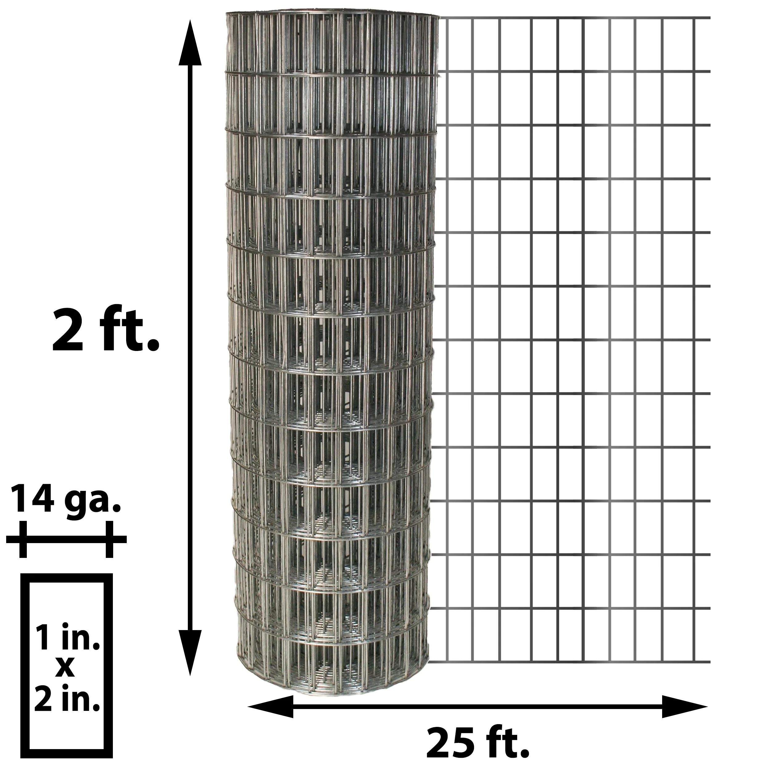 Acorn International Silver Galvanized Welded Wire Garden Fence 25ft - Image 5