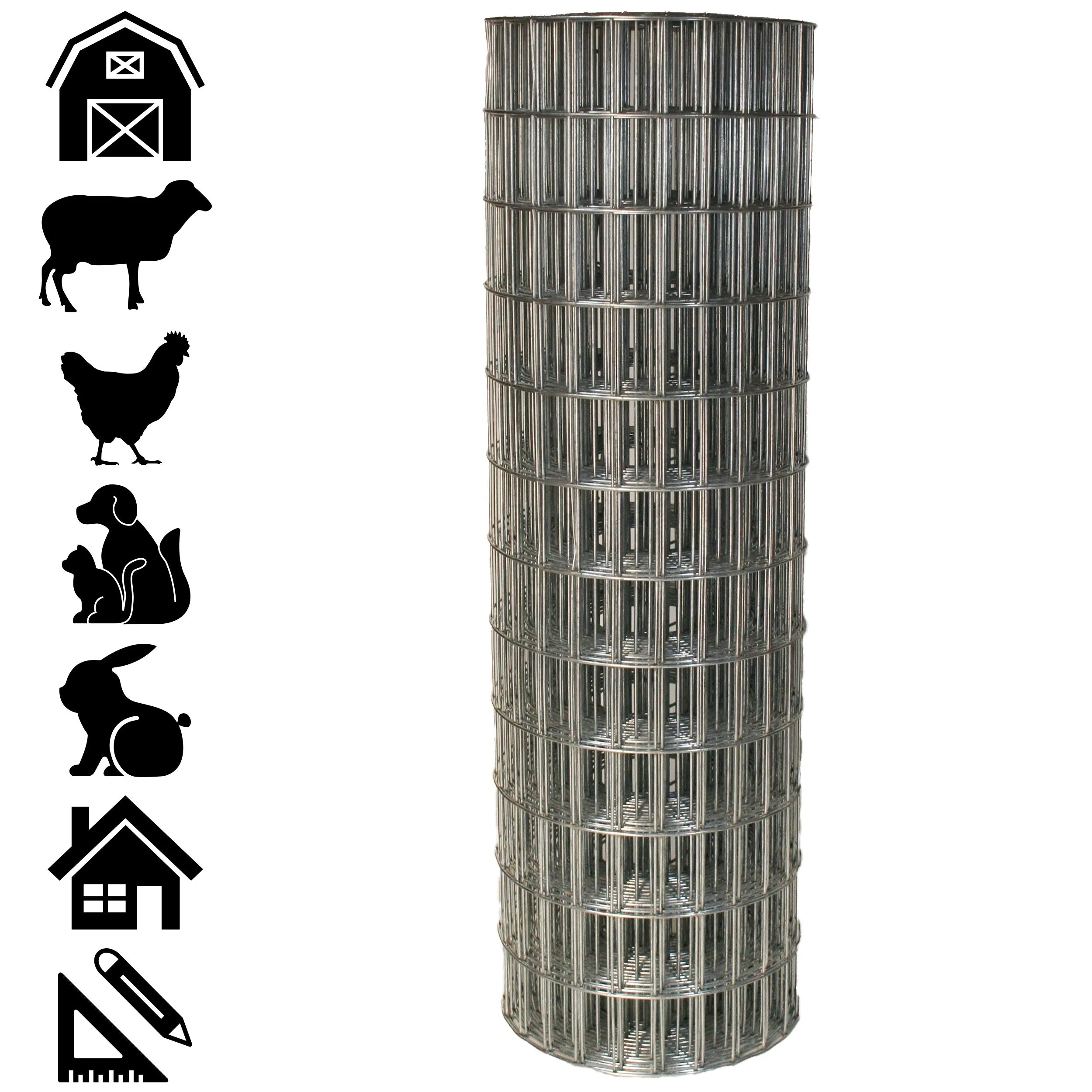 Acorn International Silver Galvanized Welded Wire Garden Fence 25ft - Image 6