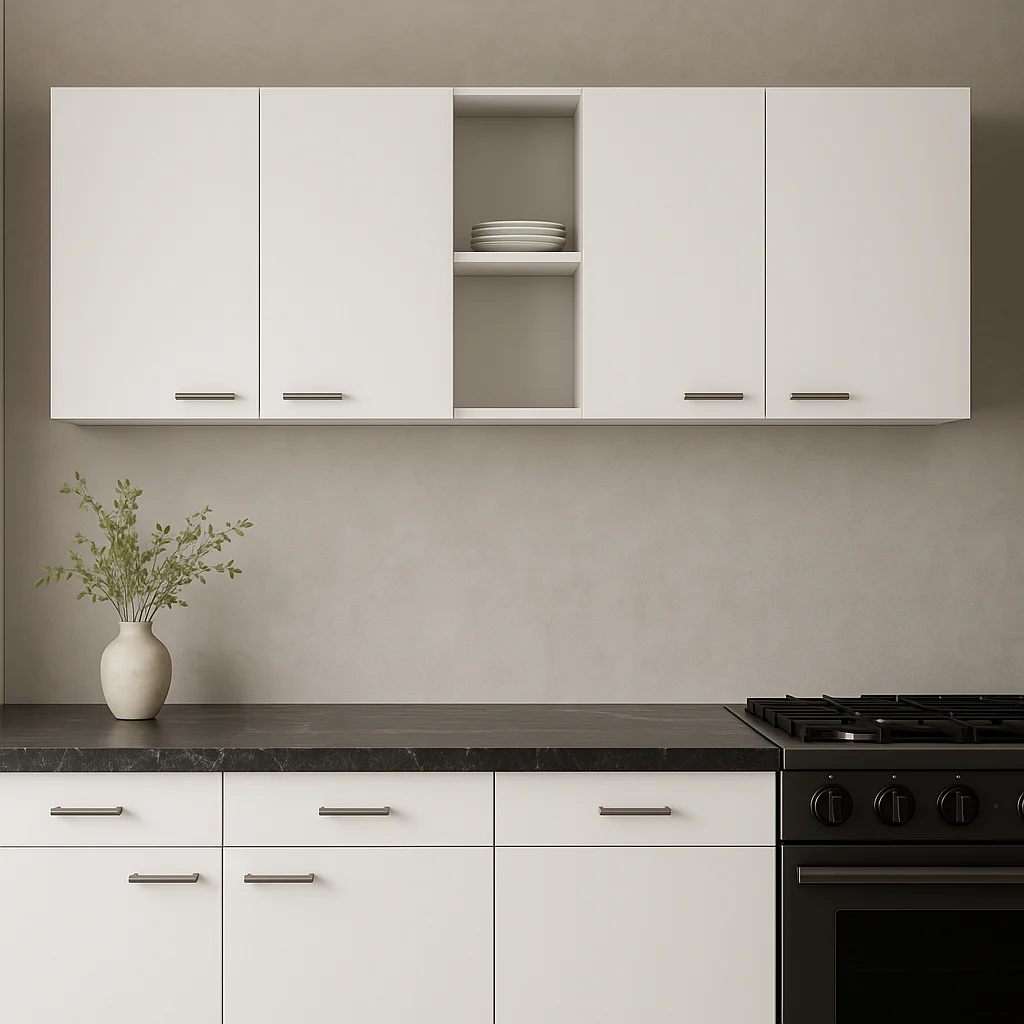 Adrinfly White Particle Board Kitchen Cabinet - Ready to Assemble - Image 4