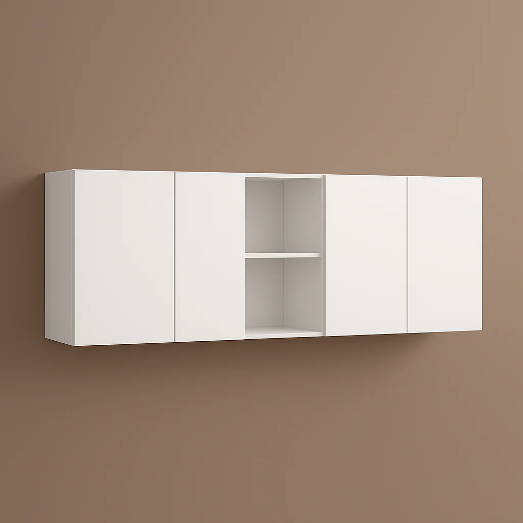 Adrinfly White Particle Board Kitchen Cabinet - Ready to Assemble