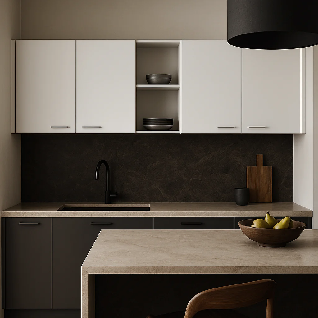 Adrinfly White Particle Board Kitchen Cabinet - Ready to Assemble - Image 3