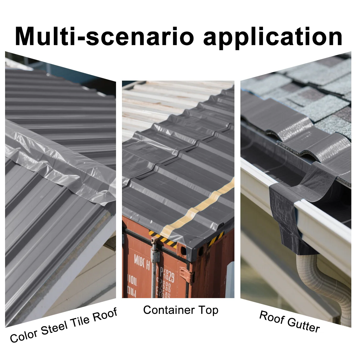 Agfabric Industrial Roof Waterproof Tape, Gray Roll Roofing, 0.66-ft W x 16.4-ft L (10.76-sq ft) - Image 3