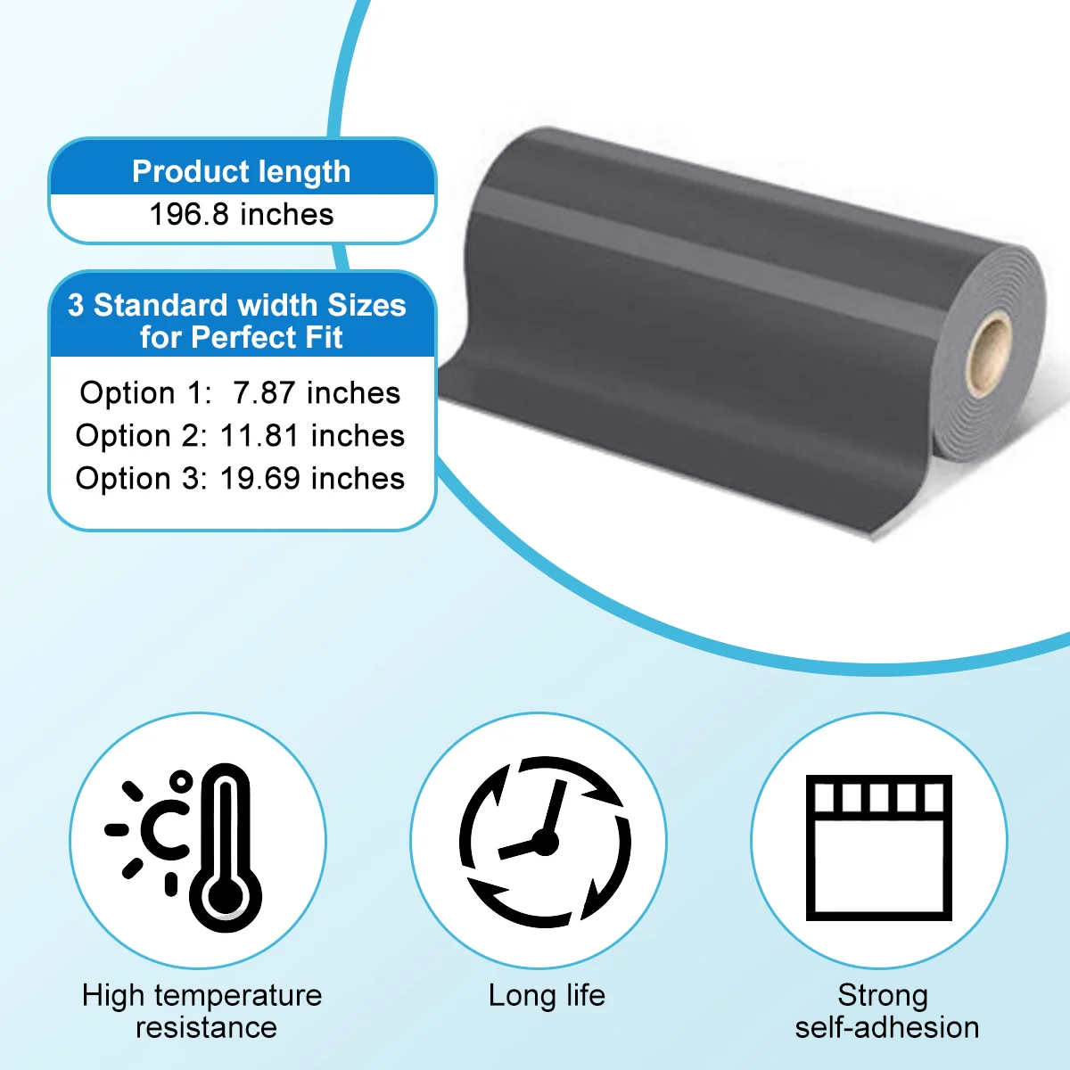 Agfabric Industrial Roof Waterproof Tape, Gray Roll Roofing, 0.98-ft W x 16.4-ft L (16.14-sq ft) - Image 4