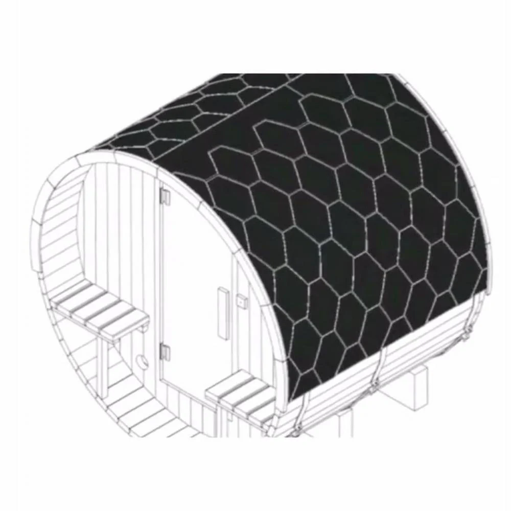 ALEKO Gray Weather-Resistant Bitumen Roof Shingle for 93x72x75 Barrel Saunas - Image 4