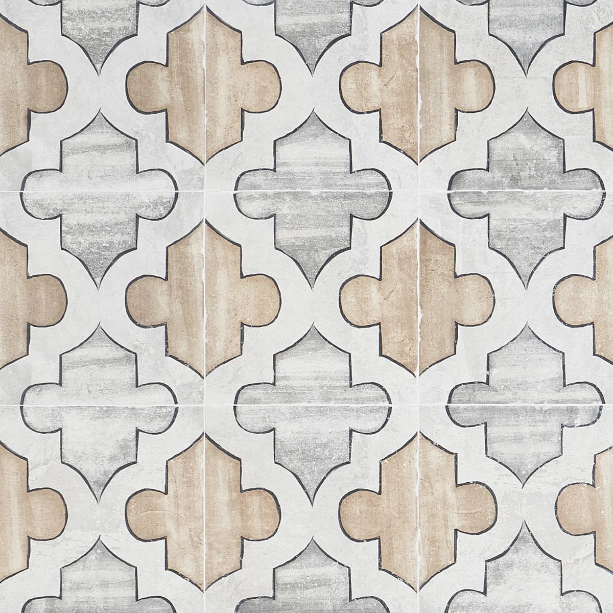 Alesso Deco Picos Beige 8x8 Matte Porcelain Tile - Lux Tile - Image 3