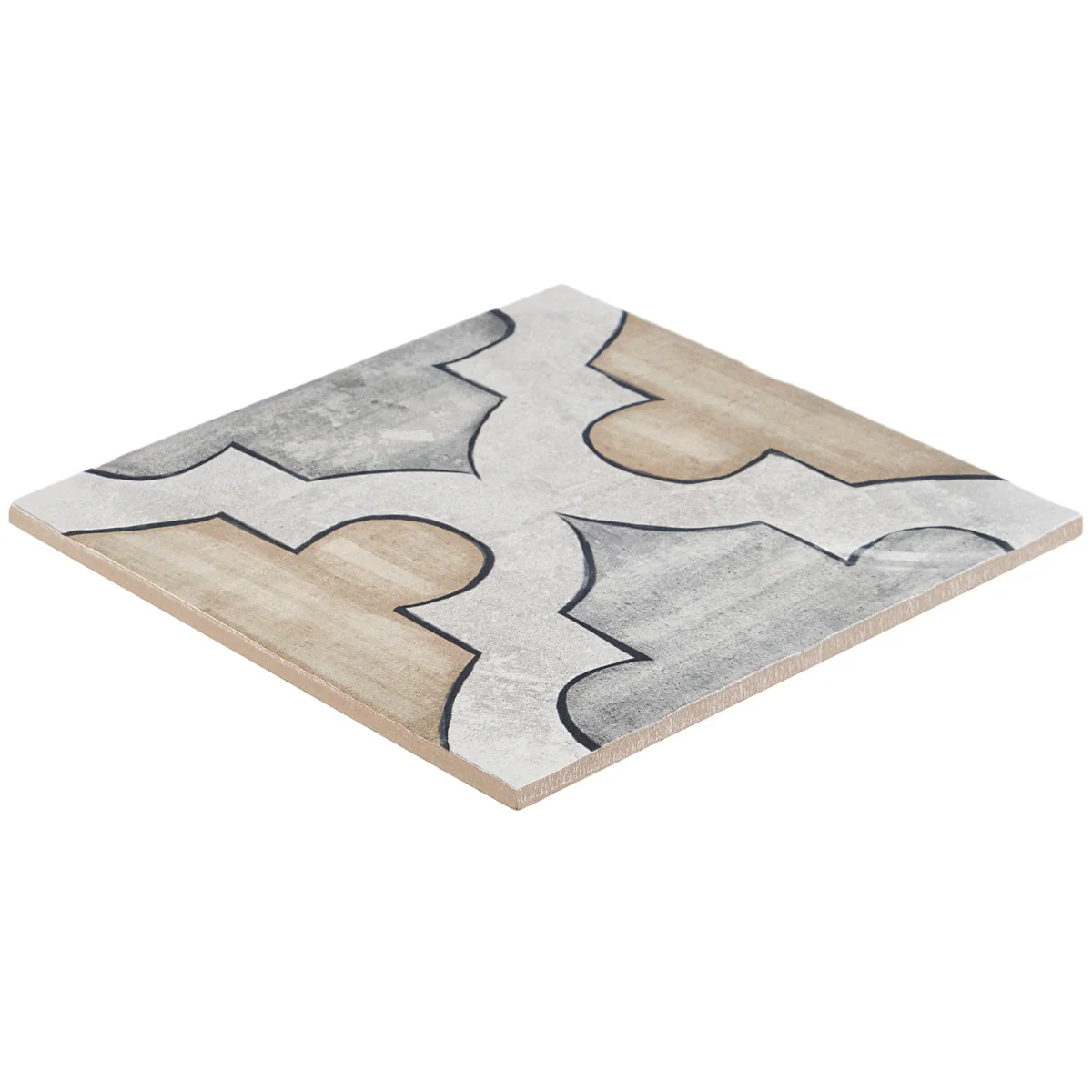 Alesso Deco Picos Beige 8x8 Matte Porcelain Tile - Lux Tile - Image 4