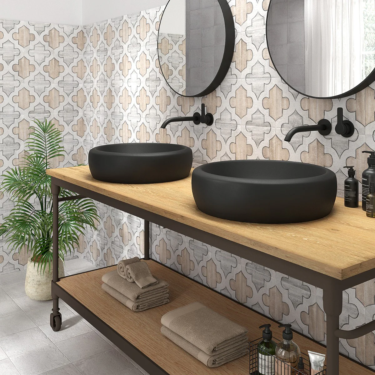 Alesso Deco Picos Beige 8x8 Matte Porcelain Tile - Lux Tile - Image 5