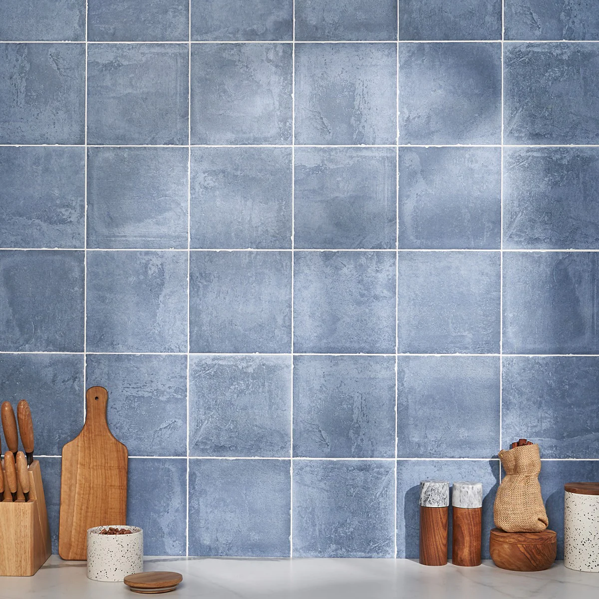 Alesso Indigo Blue 8x8 Matte Porcelain Tile - Lux Tile - Image 2