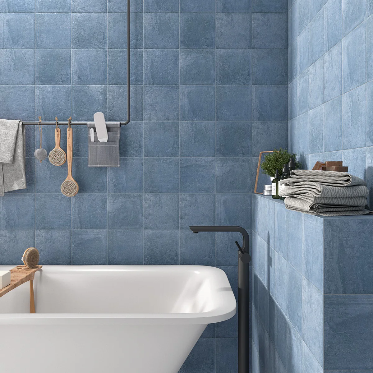 Alesso Indigo Blue 8x8 Matte Porcelain Tile - Lux Tile - Image 5