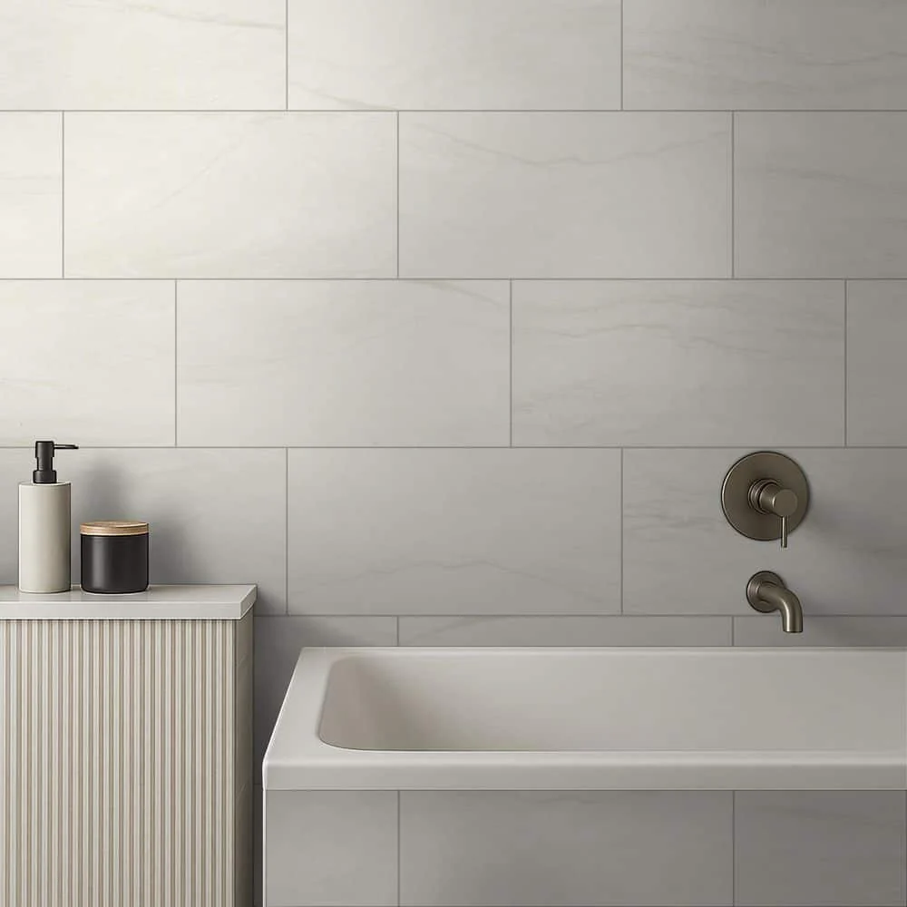 Alexandra White 12 in. x 24 in. Matte Porcelain Marble Look Floor and Wall Tile (16 sq. ft./Case) - Image 2