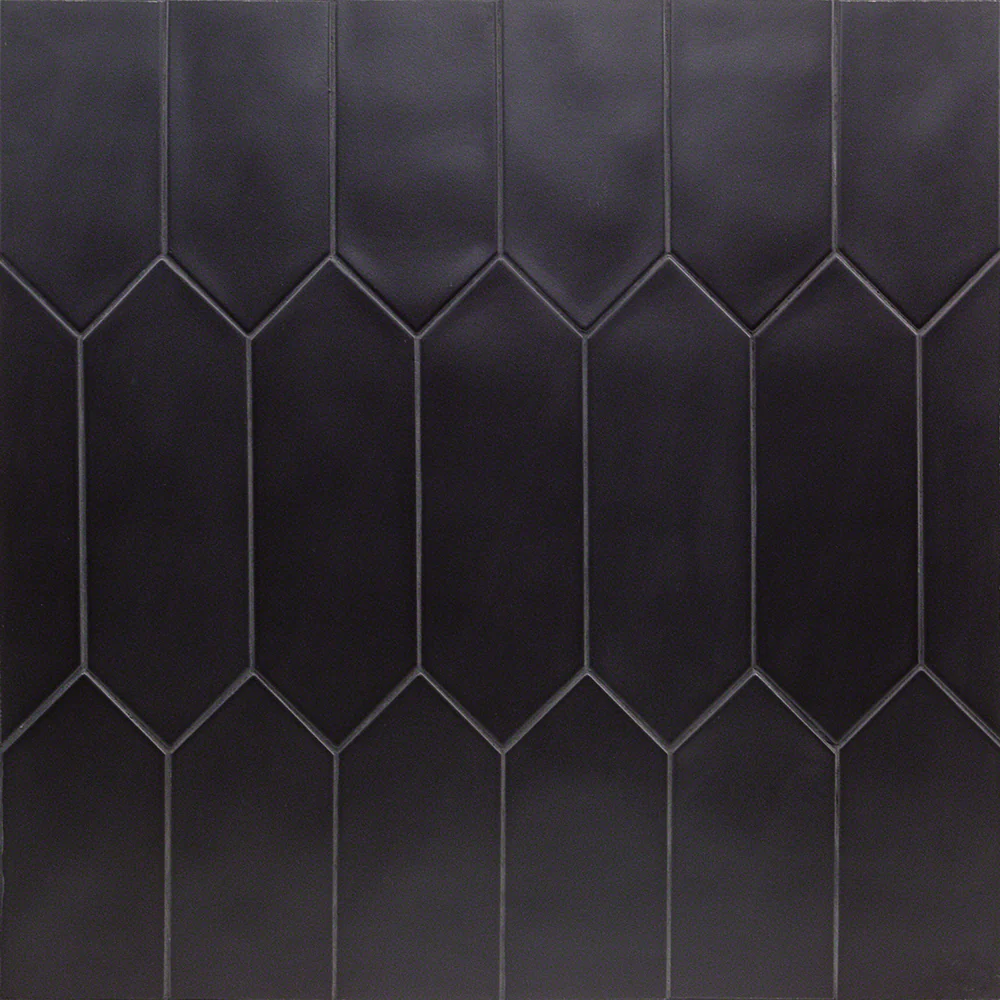 Aliante Black 4x12 Picket Matte Porcelain Tile for Walls and Floors