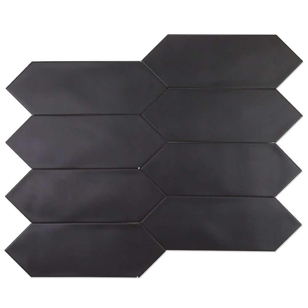Aliante Black 4x12 Picket Matte Porcelain Tile for Walls and Floors - Image 6