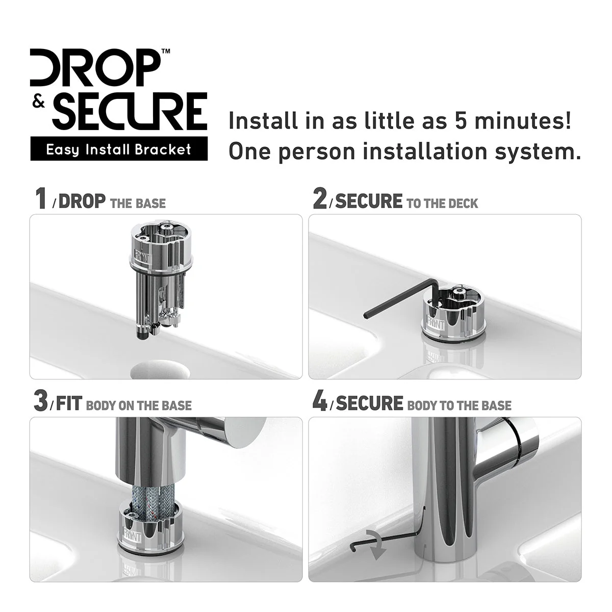 allen + roth Gillen Stainless Utility Faucet with Pulldown Sprayer - Image 8