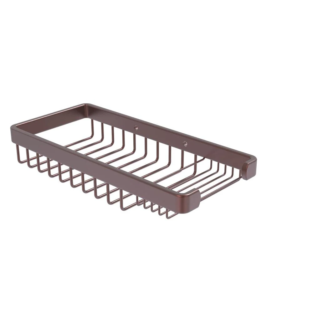 Allied Brass 1.8-in H Screw Mount Solid Brass Antique Copper Hanging Shower Caddy