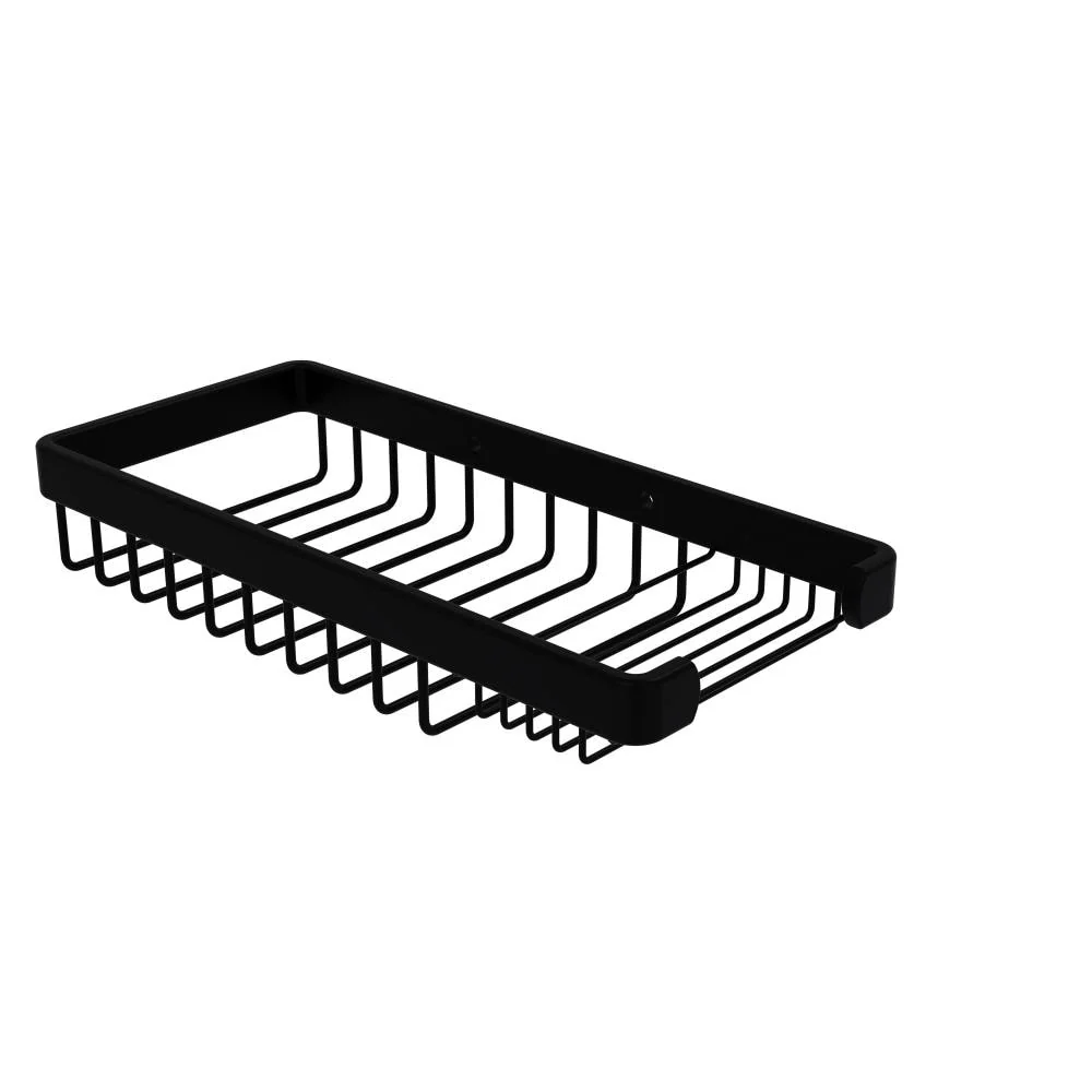 Allied Brass 1.8-in H Screw Mount Solid Brass Matte Black Hanging Shower Caddy