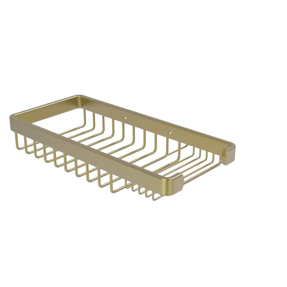 Allied Brass 1.8-in H Screw-Mount Solid Brass Satin Brass Hanging Shower Caddy