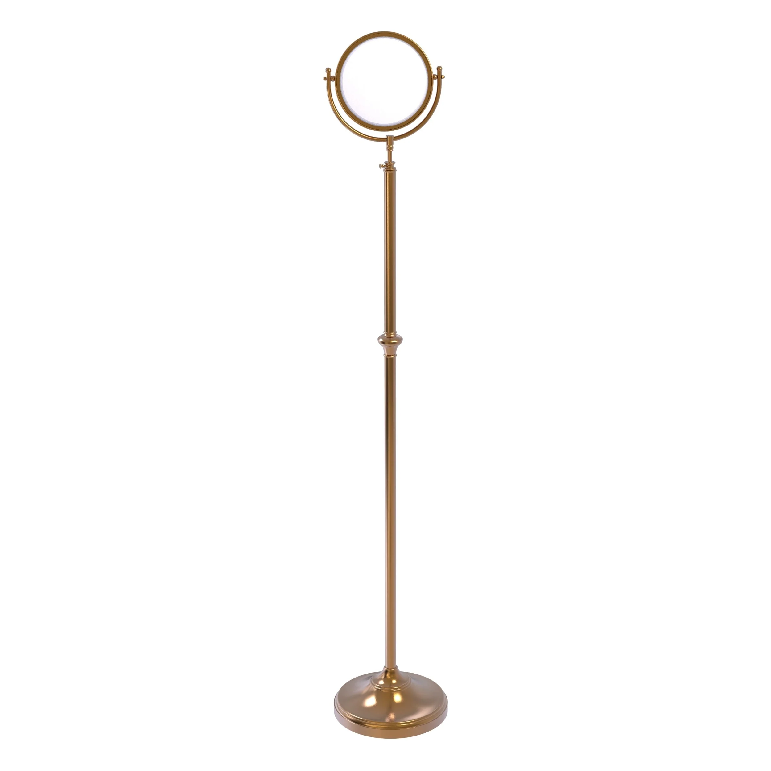 Allied Brass 10.5-in x 68-in Satin Chrome Double-Sided Magnifying Freestanding Vanity Mirror - Image 2
