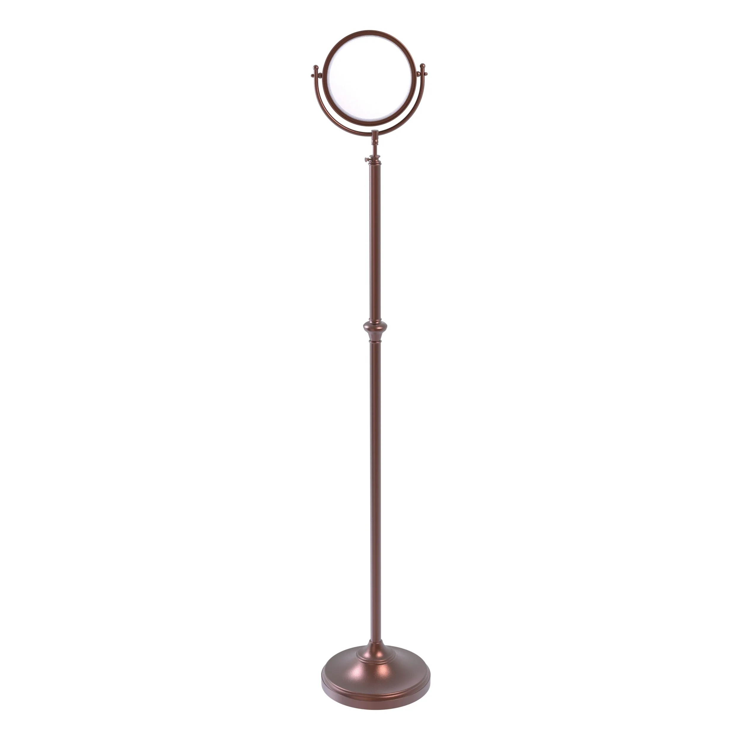 Allied Brass 10.5-in x 68-in Satin Chrome Double-Sided Magnifying Freestanding Vanity Mirror - Image 3