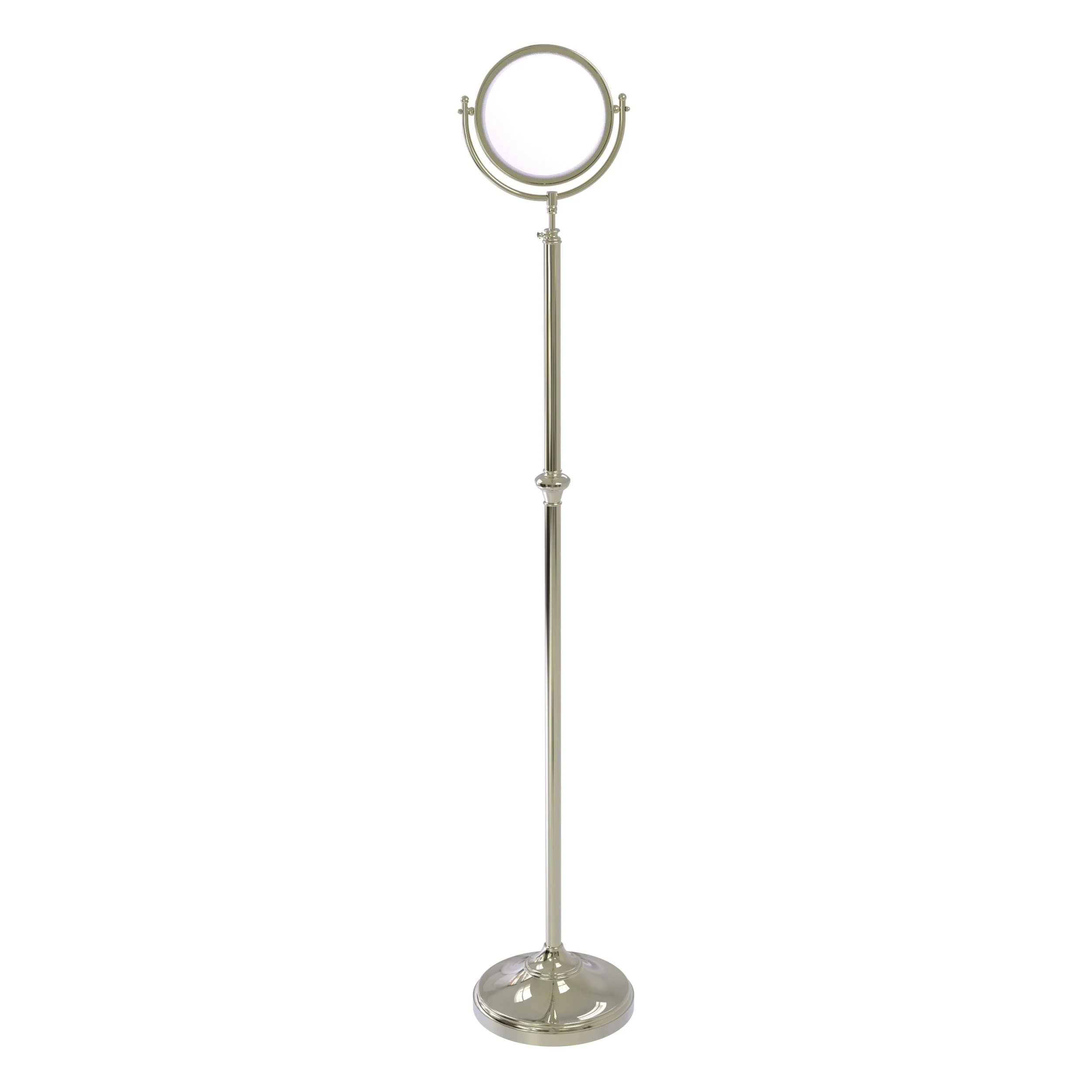 Allied Brass 10.5-in x 68-in Satin Chrome Double-Sided Magnifying Freestanding Vanity Mirror - Image 5