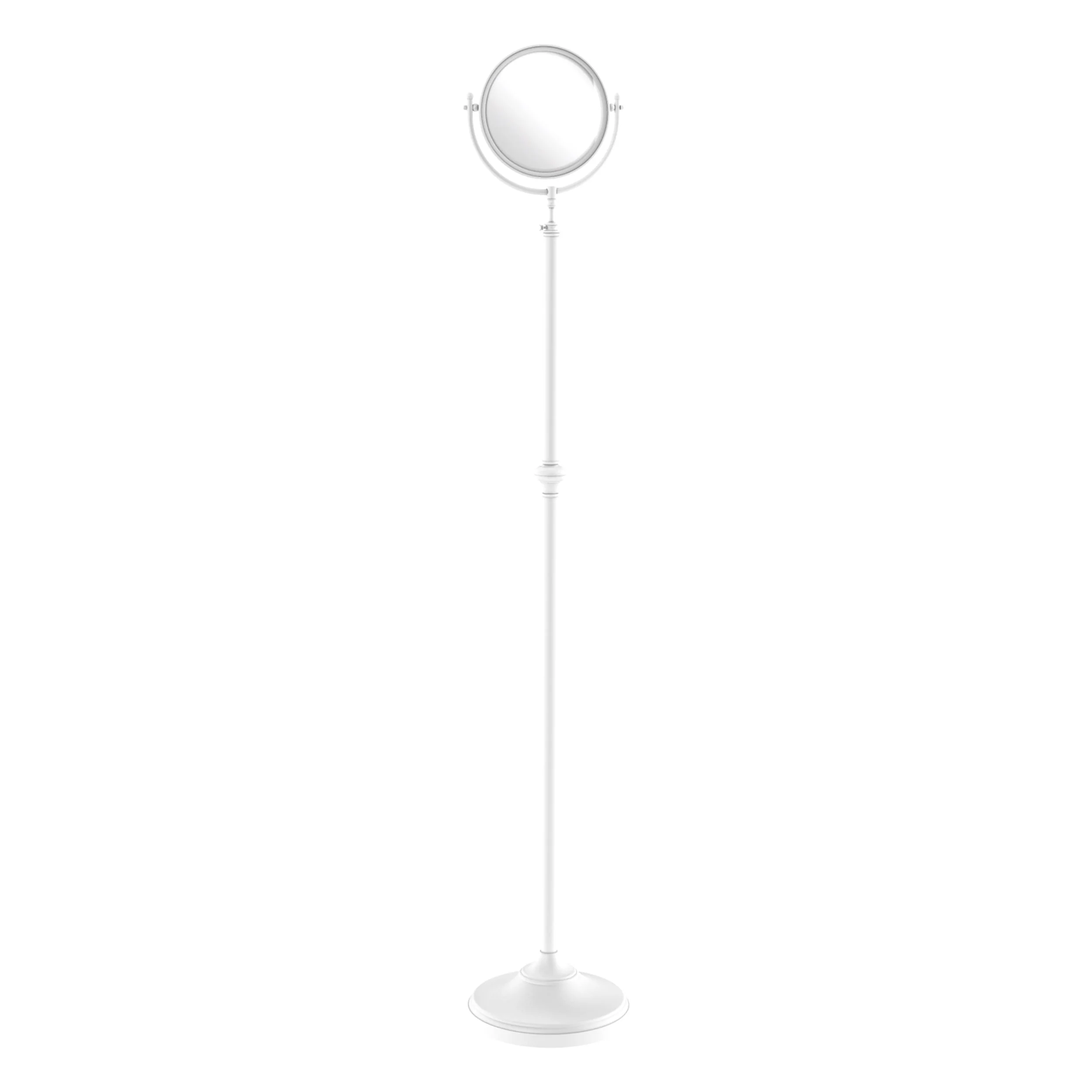 Allied Brass 10.5-in x 68-in Satin Chrome Double-Sided Magnifying Freestanding Vanity Mirror - Image 7