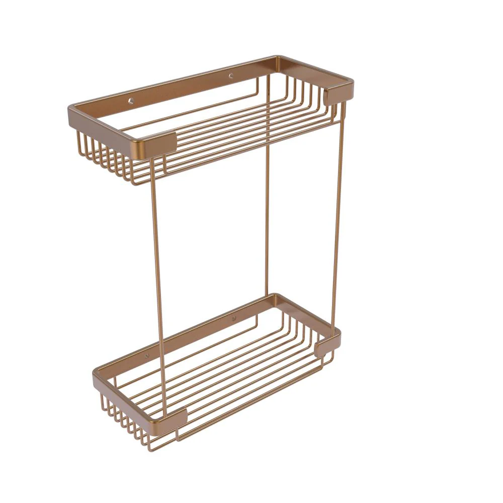 Allied Brass 12-in H Screw-Mount Solid Brass Brushed Bronze Hanging Shower Caddy